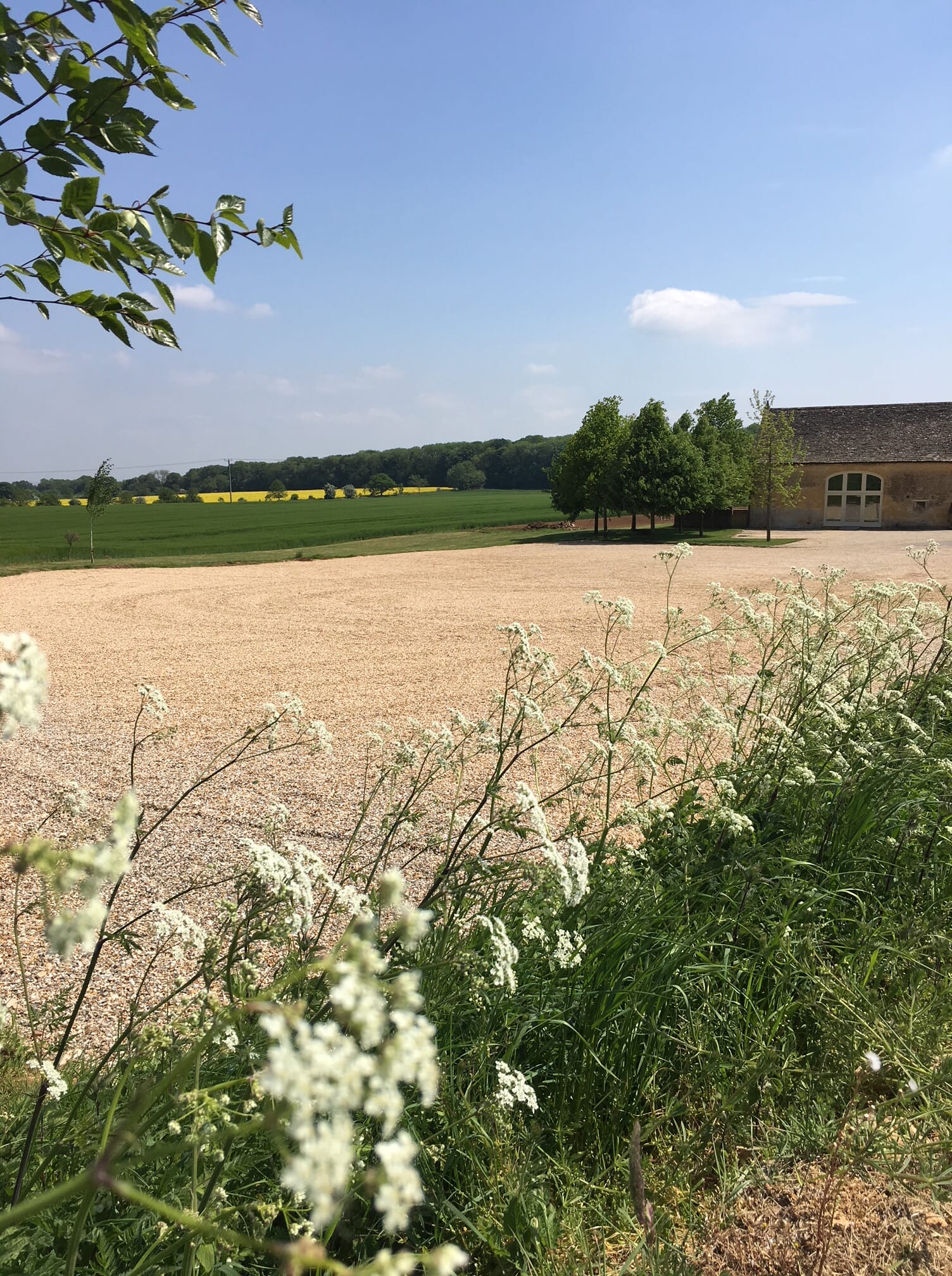 Countryside views are enjoyed by barn wedding venues