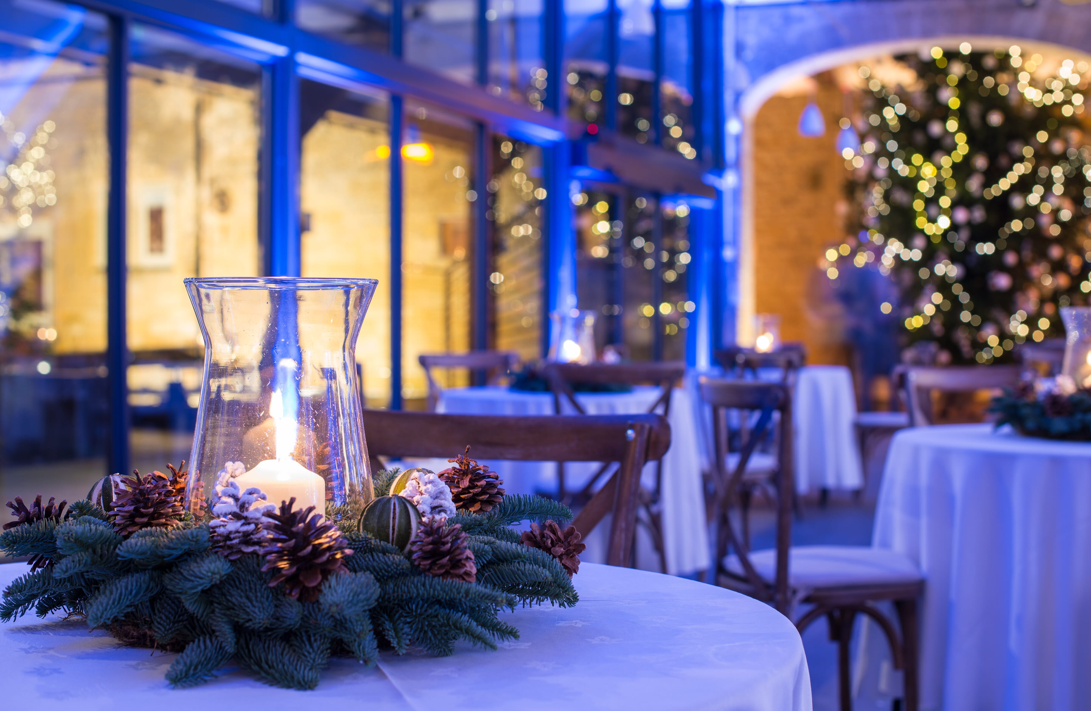 Candlelight and fairy lights