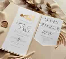 Set of wedding invitations by Retropress